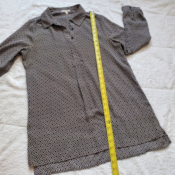 Pleione button down blouse/tunic top. Size Small. - Picture 4 of 8